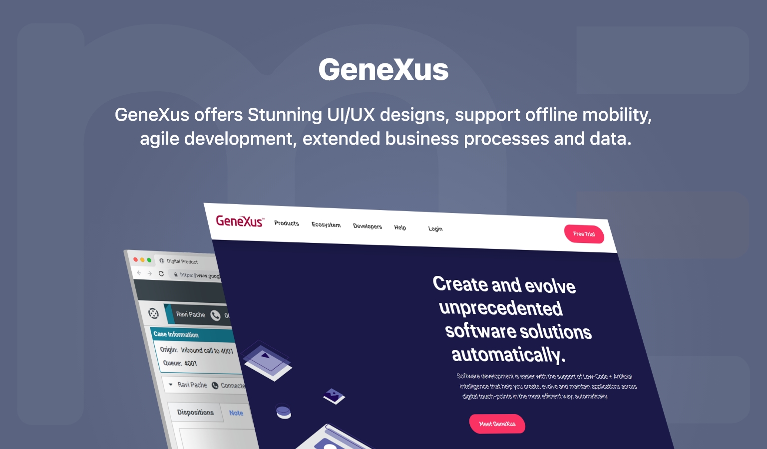 GeneXus low code app development platform