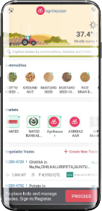 app screen of AgriBazaar commodity trading platform case study